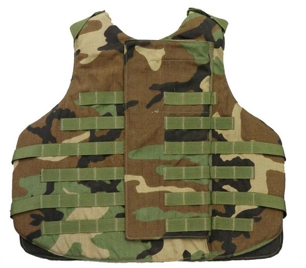 Body Armor, Interceptor (IBA), Outer Tactical Vest (OTV), NSN 8470-01-497-8607, Woodland Camo, Medium | USED