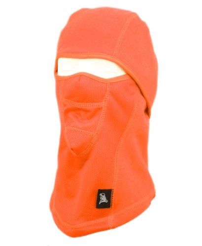 WINTER FACE COVER SPORTS MASK W/FRONT MESH & FUR LINING - SAFETY ORANGE