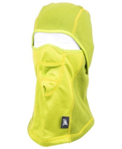 WINTER FACE COVER SPORTS MASK W/FRONT MESH & FUR LINING - NEON YELLOW