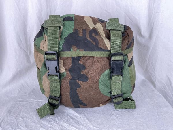 US Military Woodland Camo NBC LARGE CHEMICAL SACK Multi-purpose Bag BACKPACK EUC 