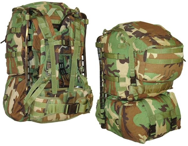 MOLLE II WOODLAND CAMO MAIN PACK COMPLETE | 8465014652289 USED