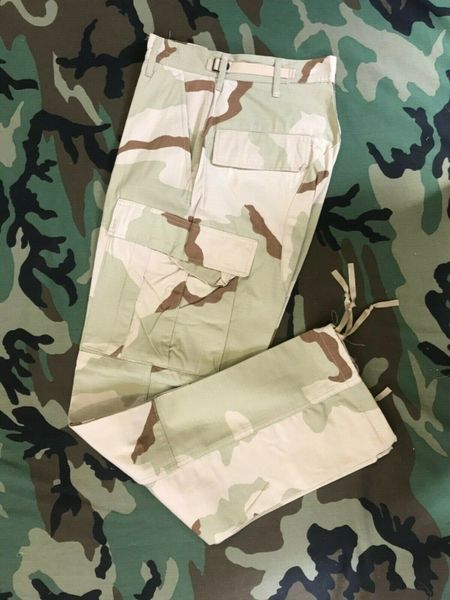 Camouflage Military BDU Pants, Army Cargo Fatigues (Tri-Color Desert  Camouflage)