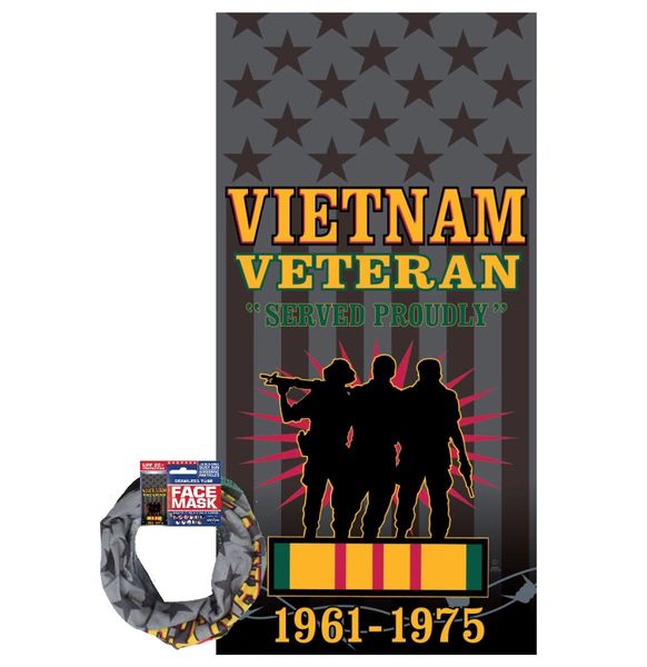 VIETNAM VETERAN SEAMLESS TUBE FACE MASK