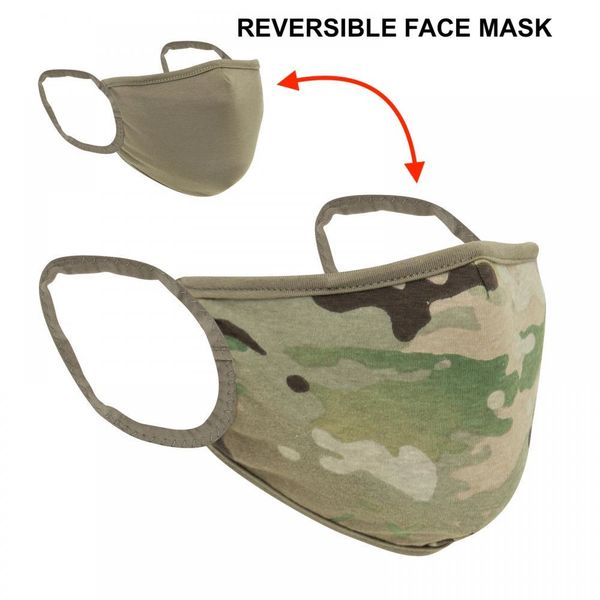 Rothco Reversible Reusable 3-Layer Face Mask - MultiCam / Coyote - 1249