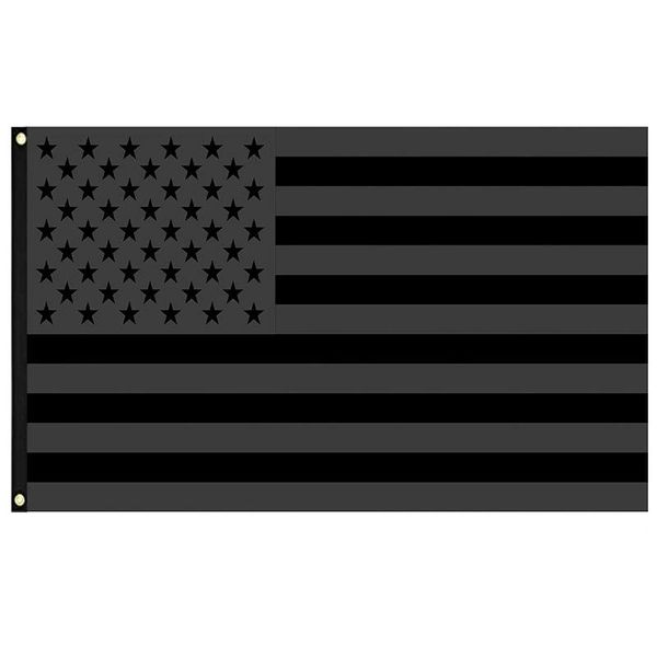 USA Blackout Flag (No Quarter) 3x5ft Black American Flag