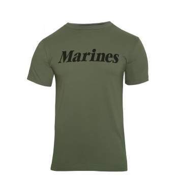 Olive Drab Military Physical Training T-Shirt | Marines | 60157