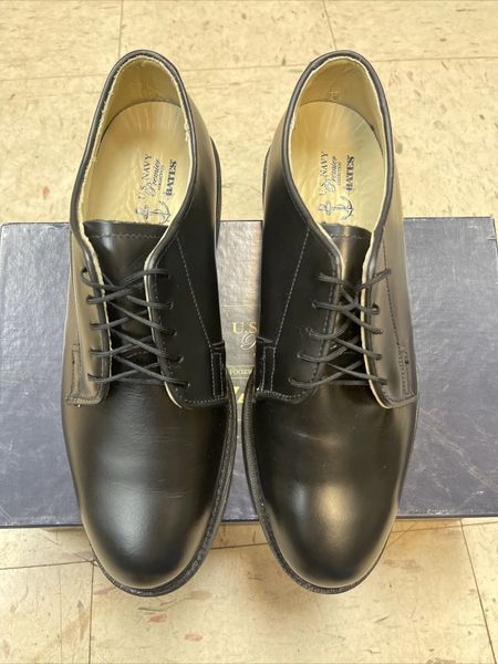 Bates E01208D Men's Leather Premium Black Oxford Dress Shoes | 9.5E | EUC w/box
