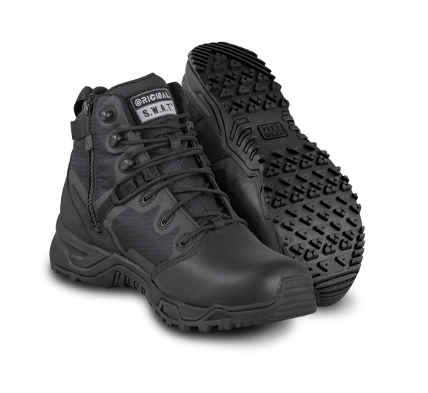 ORIGINAL SWAT Alpha Fury 6" Polishable Toe Side-Zip Men's Black | 176301