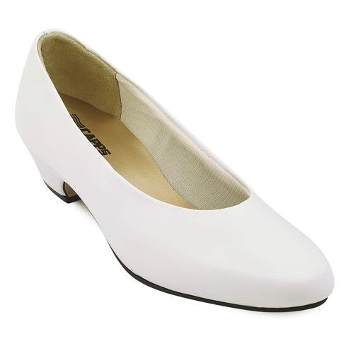 Capps Women's White Sail Leather 1.25" Dress Pumps | 90233