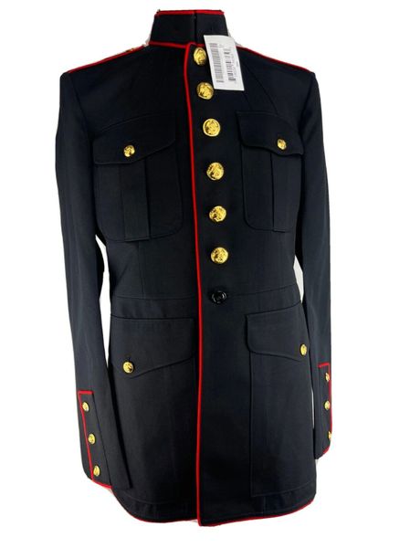 USMC MARINE CORPS ENLISTED DRESS BLUE COAT | 44 LONG | NSN 8405015123642 |  NWT