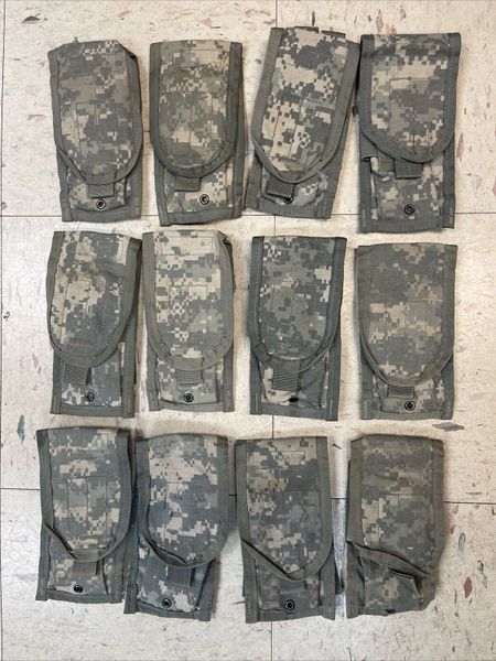 US Military Army ACU Molle II M-Series Double Mag Ammo Pouches EUC 8465015250606 - Lot of 12