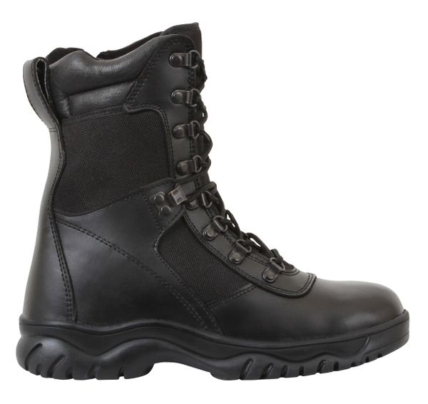 Rothco Forced Entry Black 8" Tactical Boot With Side Zipper 5053