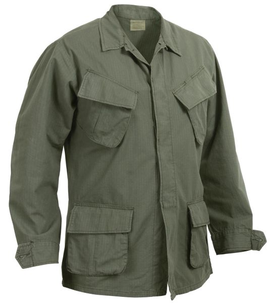 Rothco Vintage Vietnam Fatigue Shirt Rip-Stop | Olive Drab #4687