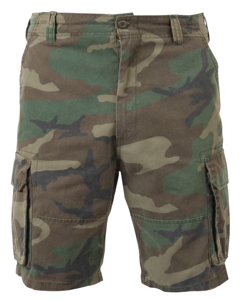 Rothco Vintage Camo Paratrooper Cargo Shorts | Woodland Camo | 2140