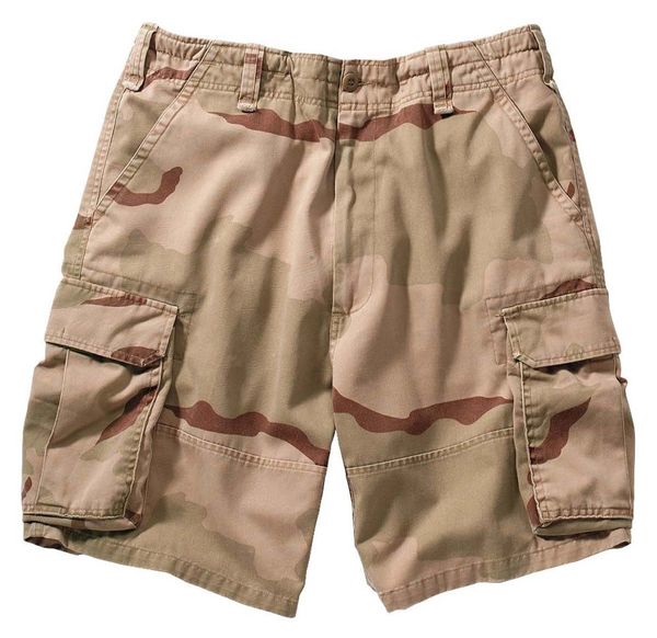 Rothco Vintage Camo Paratrooper Cargo Shorts | Tri-Color Desert Camo | 2150