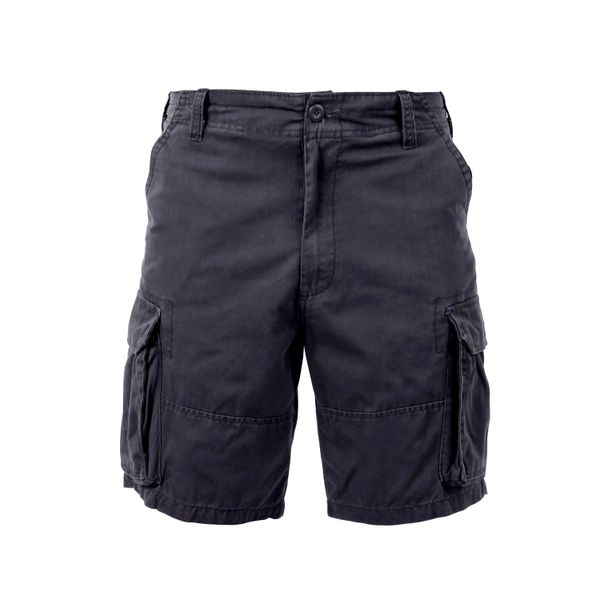 Rothco Vintage Solid Paratrooper Cargo Shorts | Black | 2130