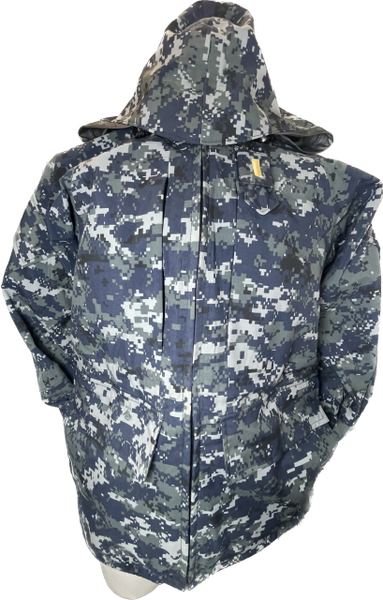 US NAVY GORETEX PARKA WORKING JACKET NWU BLUE CAMO NSN 841501539