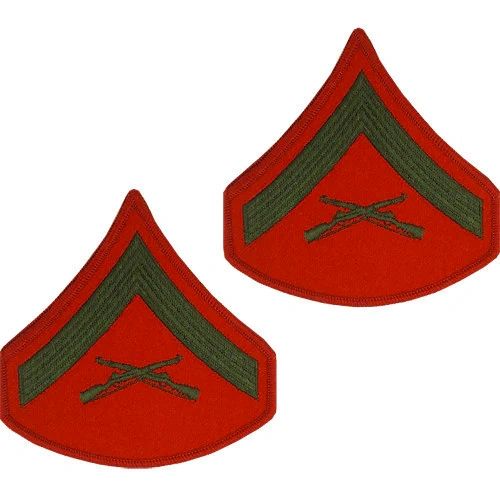 USMC MARINE CORPS CHEVRON ENLISTED RANK: LANCE CORPORAL LCPL E3