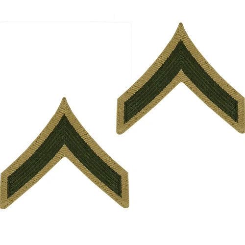 USMC MARINE CORPS CHEVRON ENLISTED RANK: PRIVATE FIRST CLASS PFC E2