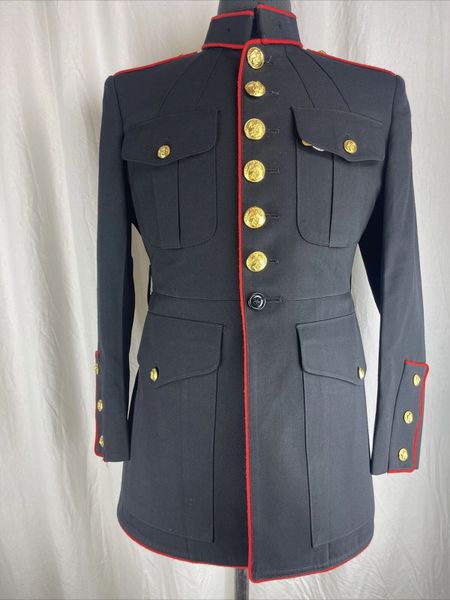 USMC ENLISTED DRESS BLUE COAT | 39 XS | 8405015123117 | EUC