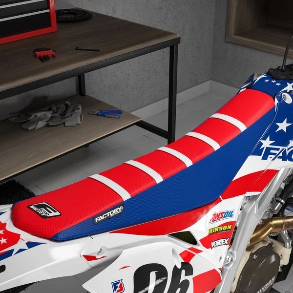 CUSTOM Factory Seat ® RIBBED GRIPPER MX SEAT COVER