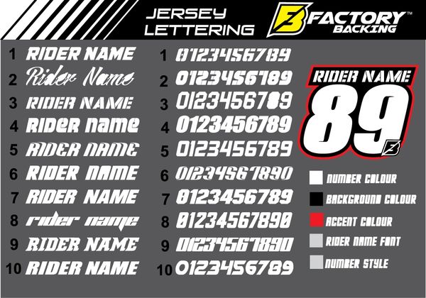 motocross jersey with name and number