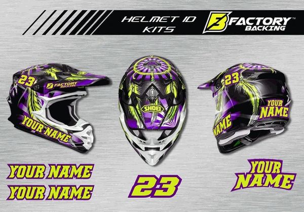 Helmet Sticker Set Style H4 Factory Backing Mx Graphics