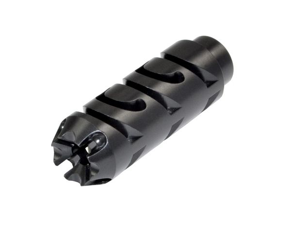 Steel 1/2x28 Muzzle Brake .223 5.56 Competition Compensator Reduce Recoil  w/Nut 