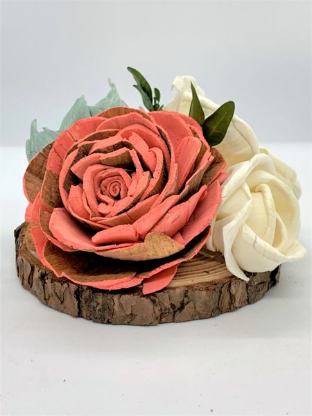 Wood Flower Diffuser - Teal, Cream, Sienna