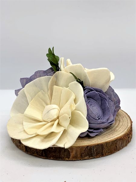 Wood Flower Diffuser - Cream, Lavender