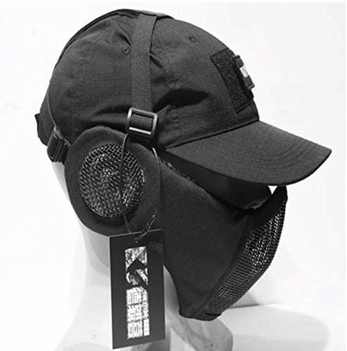 thumbnail image 2 of Foldable Half Face Airsoft Mesh Mask Cover, With Ear Protection, Adjustable 2 of 13