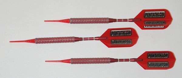 P4 Redline 18 gram Tungsten Soft Tip Darts - Knurled Grip - HO6-RED-18