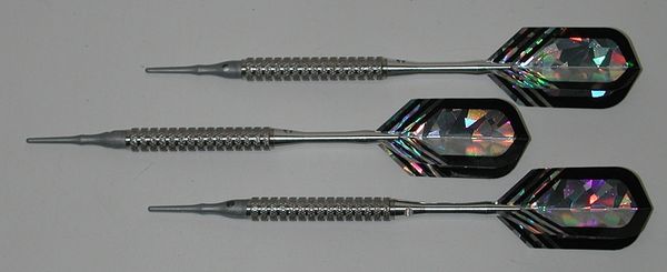 P4 Silverline 16 gram Tungsten Soft Tip Darts - Knurled Grip - HO6-SIL-16