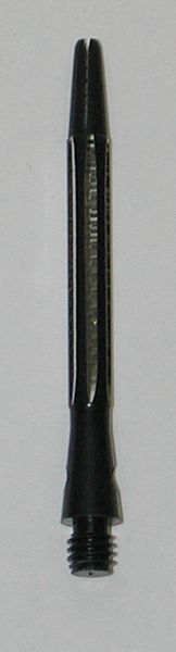 2 Sets (6 shafts) Aluminum 2BA, BLACK CONTOURED MEDIUM Dart Shafts