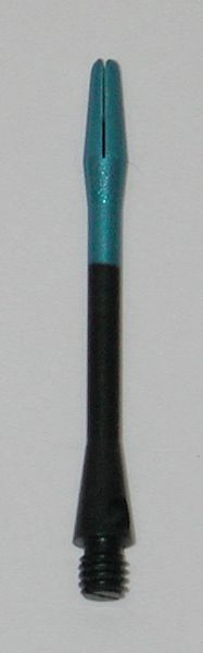 2 Sets (6 shafts) Aluminum 2BA, 2-TONE BLACK/BLUE SHORT Dart Shafts