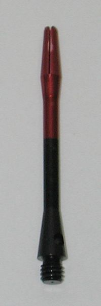 2 Sets (6 shafts) Aluminum 2BA, 2-TONE BLACK/RED SHORT Dart Shafts
