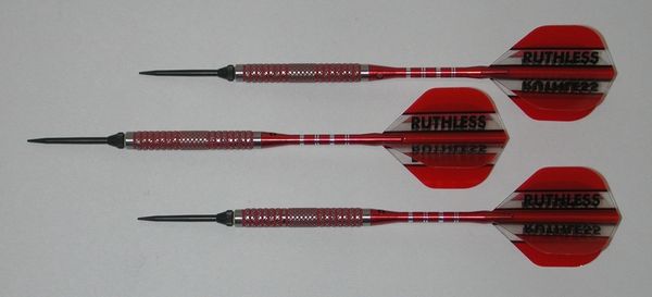 P4 RedLine 21 gram Steel Tip Darts - 80% Tungsten, Aggressive Grip - Style 1