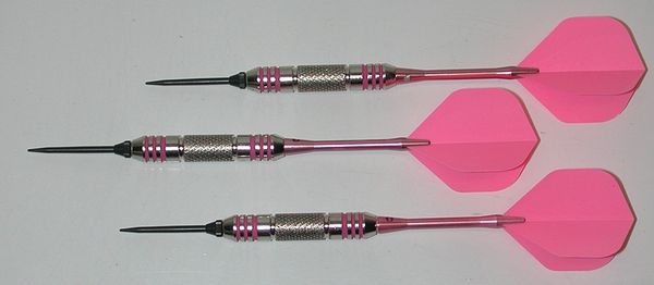 Pink Passion 23 gram Inexpensive Moveable Point Darts - Knurled Grip - Style 1