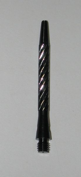 2 Sets (6 shafts) Aluminum 2BA, BLACK GLITTER MEDIUM Dart Shafts + O Rings
