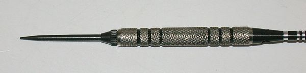 P4 BlackLine 21 gram Steel Tip Darts - 80% Tungsten, Medium Grip - Style 7