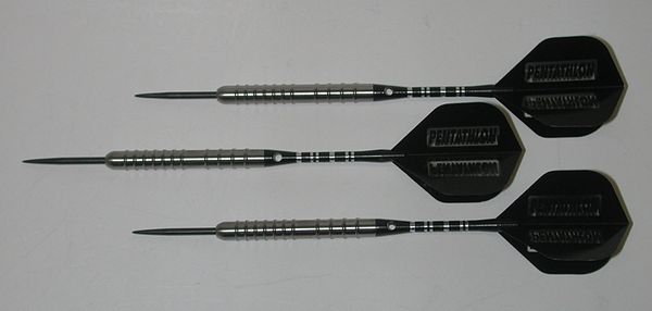 Predator 22 gram Steel Tip Darts - 85% Tungsten, Aggressive Ridged Grip - Style R1