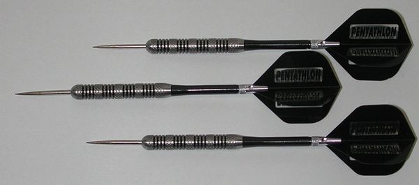POWERGLIDE 25 gram Steel Tip Darts - 80% Tungsten, Knurled Grip -Style 2