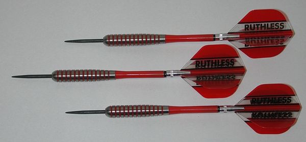 #5 Details about   POWERGLIDE 80% Tungsten 23 Grams Fixed Point Steel Darts Ringed Grip 
