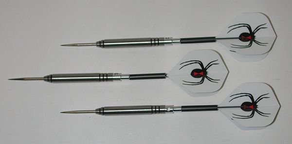 Knurled Steel Tip-Weight:27 grams Silver Widow Darts Movable Point
