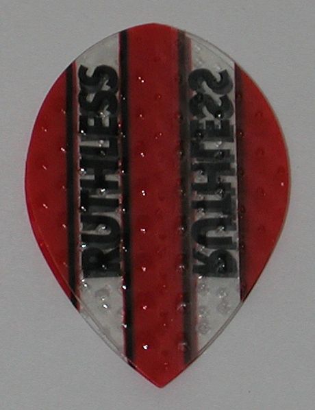 3 Sets (9 flights) Ruthless Embossed (Dimplex Style) Pear RED Flights - 4330