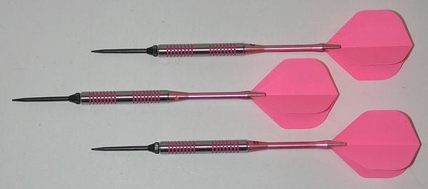 Pink Passion 21 gram Moveable Point Darts - 80% Tungsten, Ringed Grip - Style 1