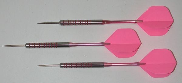 Pink Passion 30 gram Steel Tip Darts - 80% Tungsten, Ringed Grip - Style 1