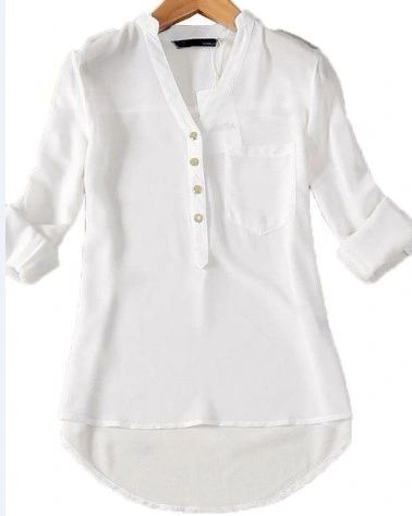 ITEM CODE SFTOPS1 WHITE LINEN ZARA LONG TOP FOR WOMEN