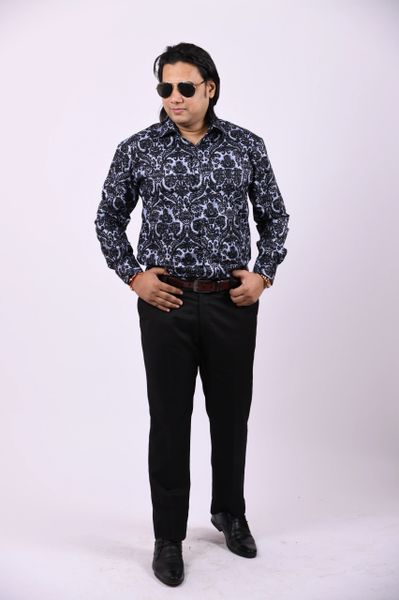 ITEM CODE - SFSHIRTSALE17 BLACK PRINTED COTTON SHIRT