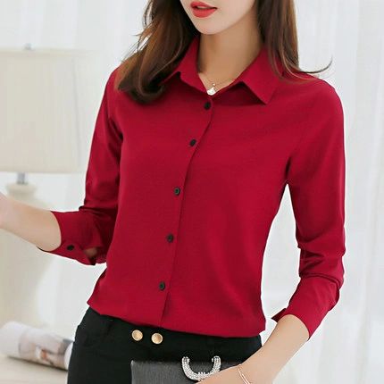 ITEM CODE - SFLCFORMAL02 COTTON FORMAL SHIRTS FOR WOMEN WITH BLACK BUTTON